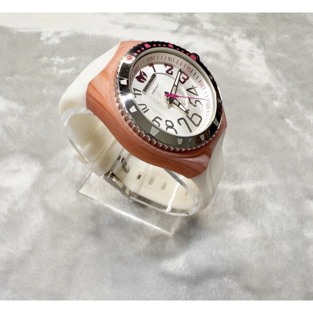 Technomarine Cruise Pink White 41mm Divers Watch Womens TM-110058